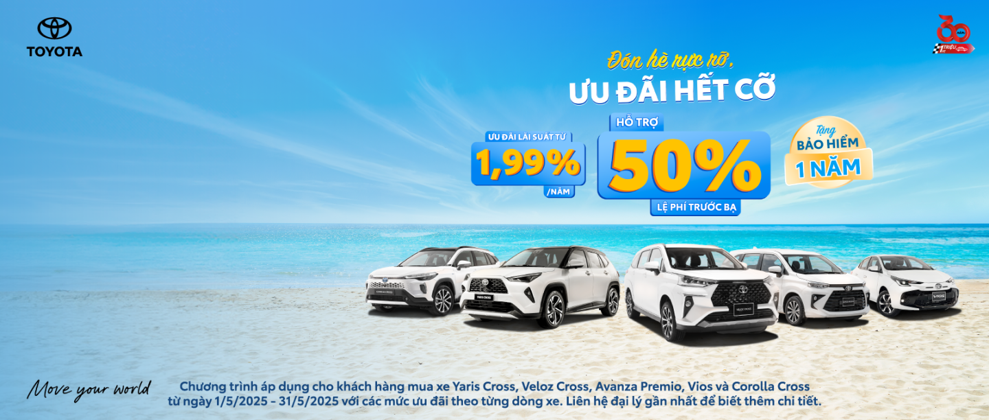 Toyota Quận 7 – Toyota Phú Mỹ Hưng : Chương trình khuyến mãi Tháng 05/2025