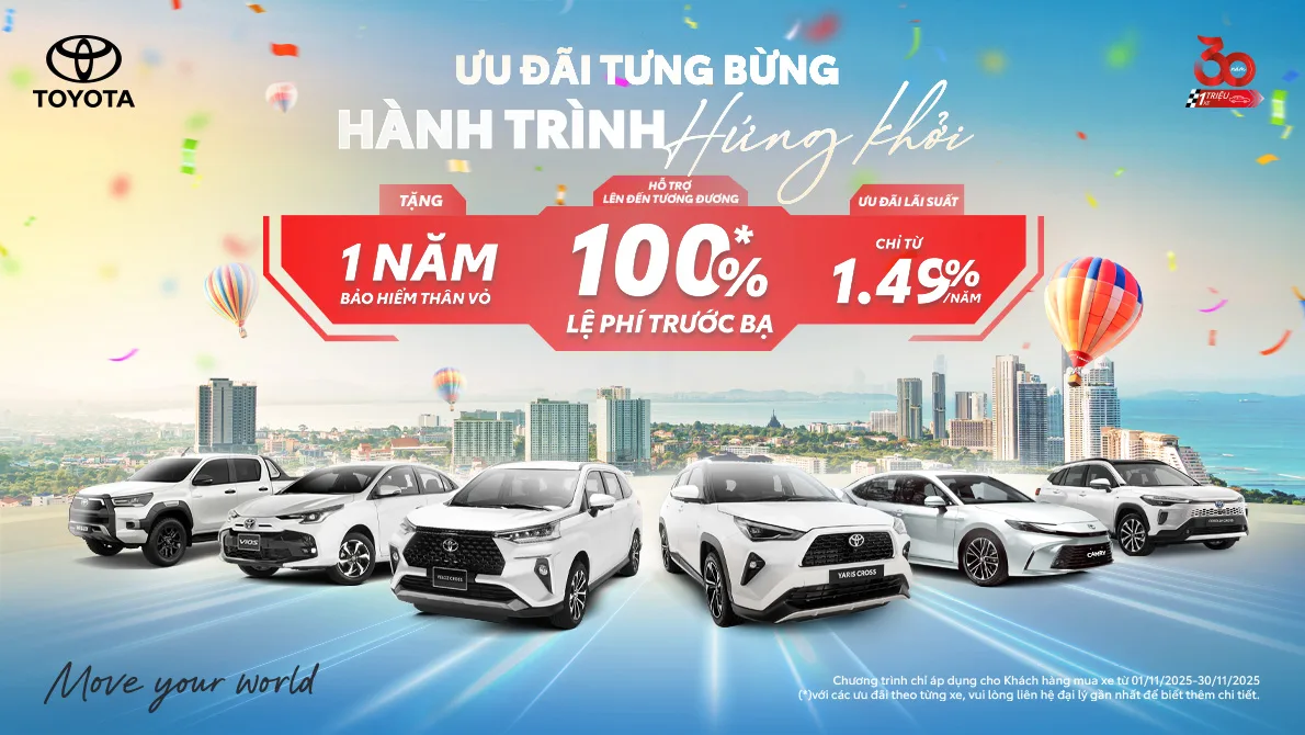 TOYOTA PHÚ MỸ HƯNG CÙNG TOYOTA VIỆT NAM TRIỂN KHAI CHƯƠNG TRÌNH KHUYẾN MẠI THÁNG 11/2025